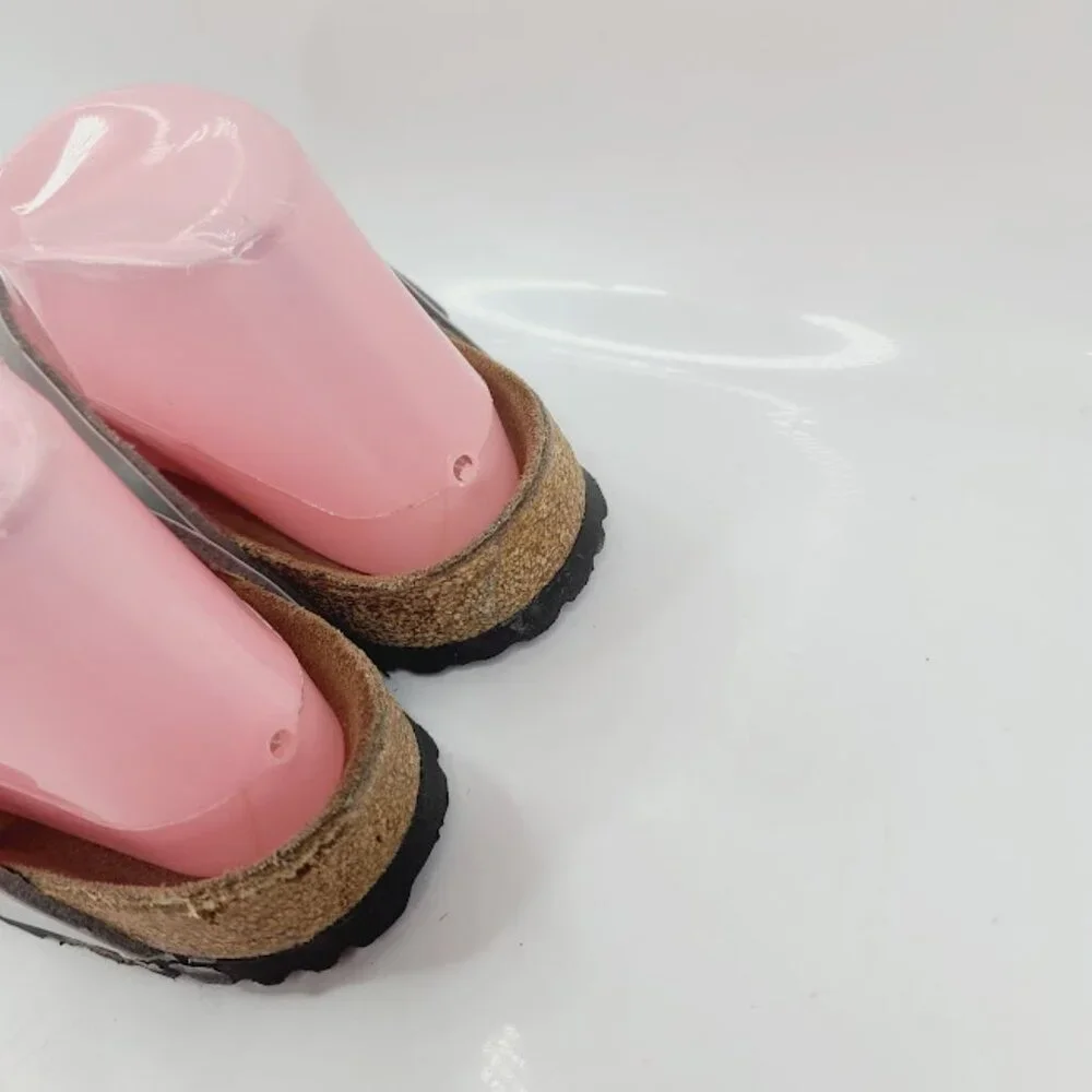 Birk's Women's Silver‎ Gizeh Leather Cork Slip-On Thong Sandal Size 5